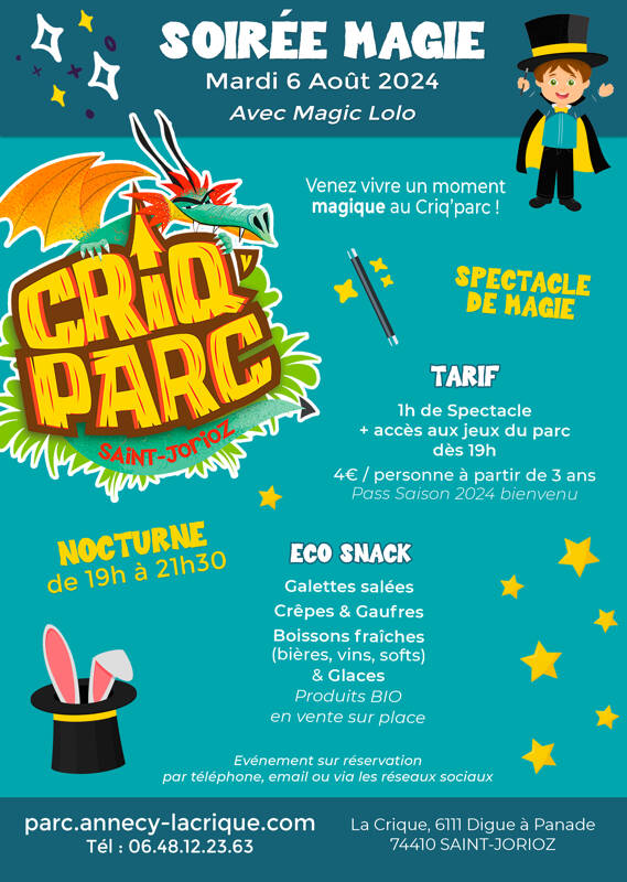 Soirée magie au Criq'Parc !