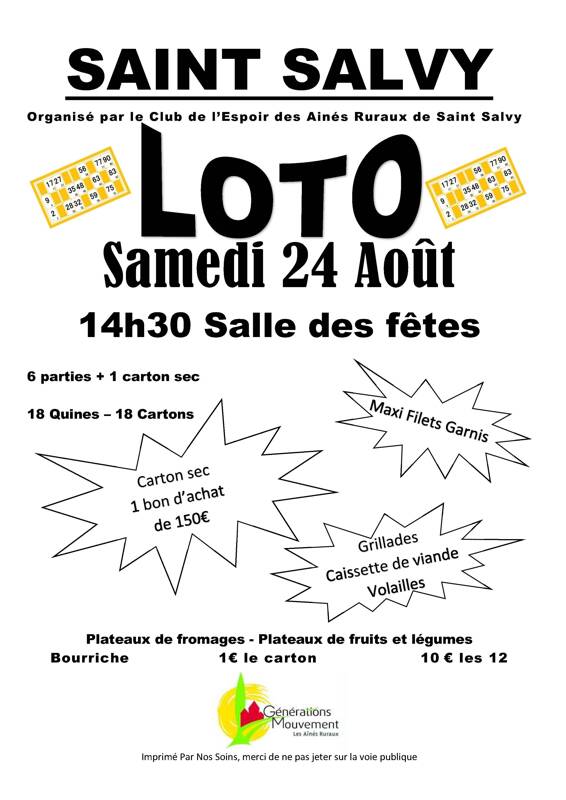 LOTO AINES RURAUX SAINT SALVY