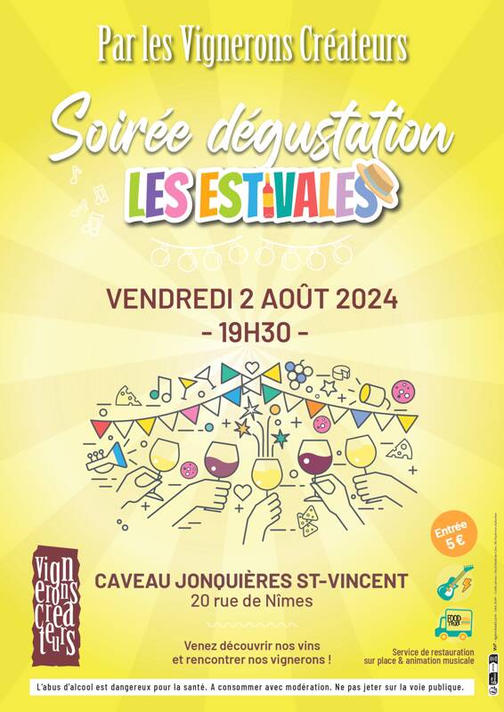 Dernière soirée : Les Estivales des Vignerons Créateurs à Jonquières Saint-Vincent