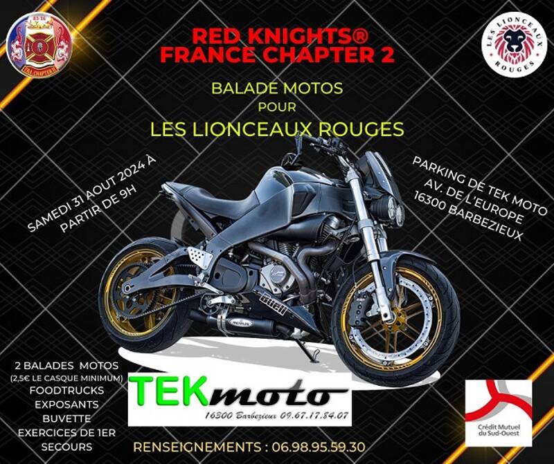 Balade motos caritative pour les Lionceaux Rouges