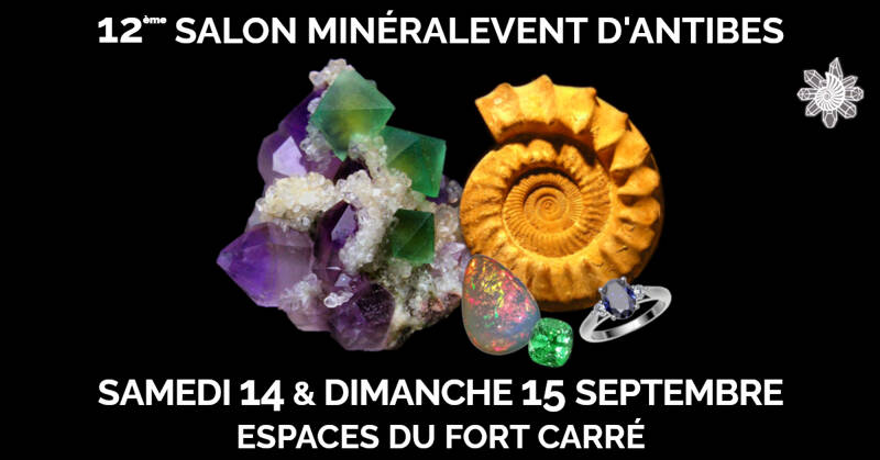 12ème Salon MinéralEvent d'Antibes - Minéraux, Fossiles, Gemmes, Bijoux, Cristal & Bien-être