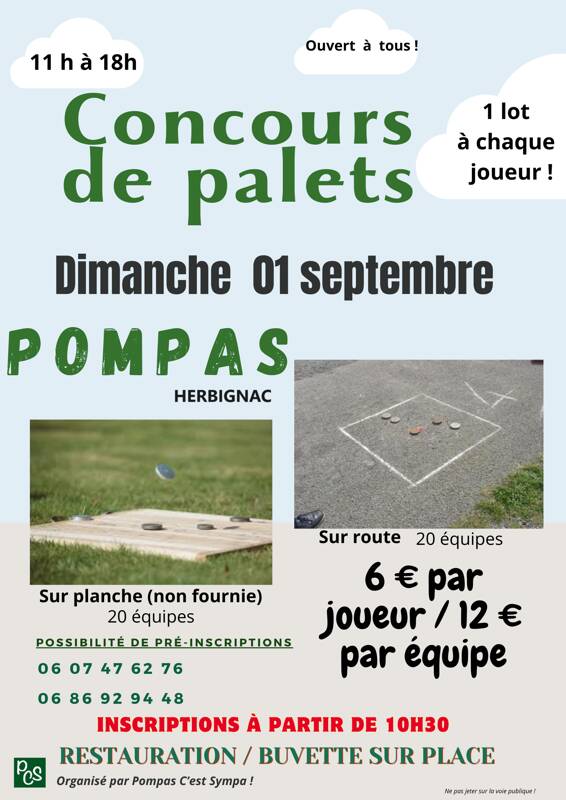 Concours de Palets sur route ou sur planches