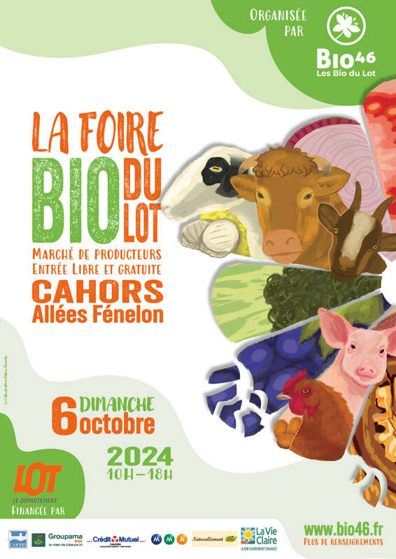 Foire Bio du Lot – Dimanche 6 octobre 2024 – 10h/18h