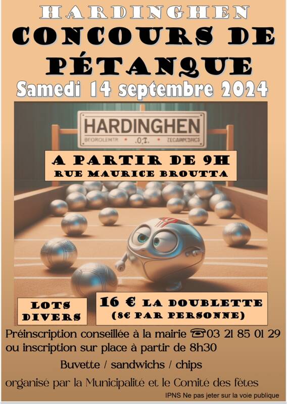 CONCOURS DE PETANQUE A HARDINGHEN