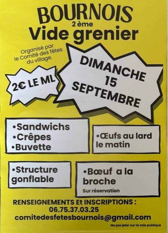 Vide grenier à Bournois