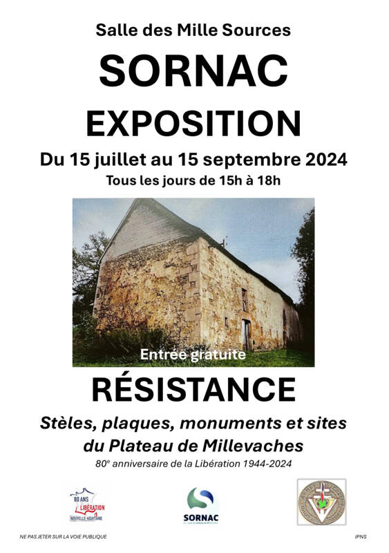 Résistance:stèles,plaques, et sites du Plateau de Millevaches