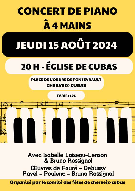 Concert de piano à 4 mains