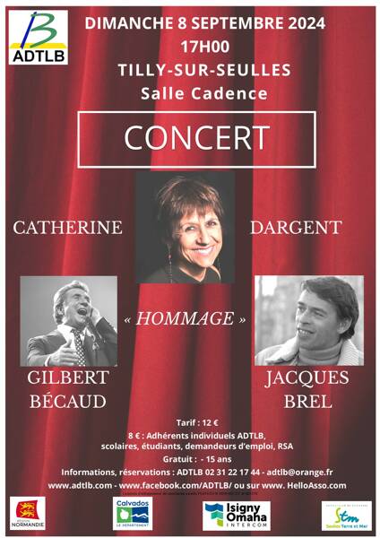 Concert hommage à Gilbert BECAUD et Jacques BREL par Catherine DARGENT