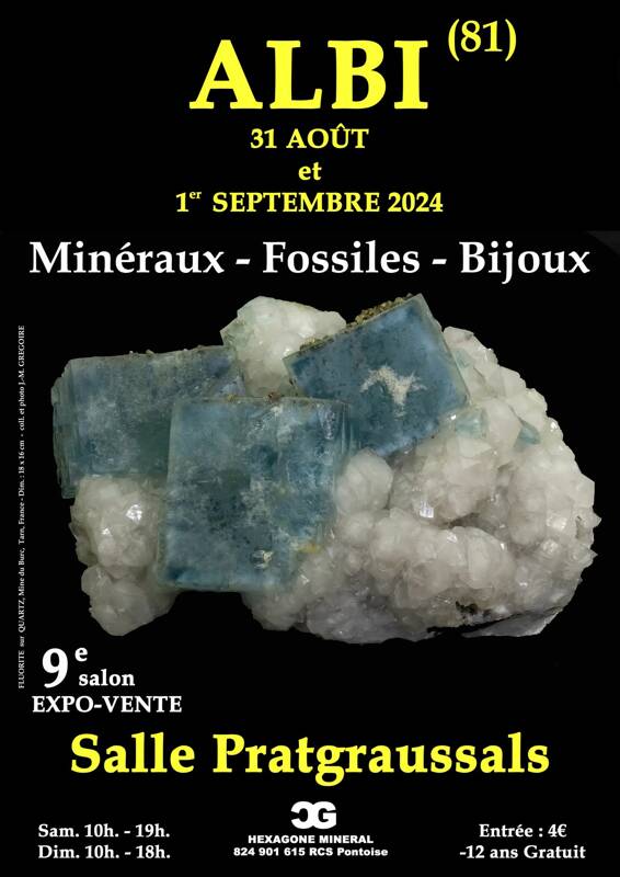 9e SALON MINERAUX FOSSILES BIJOUX d'ALBI (Tarn)