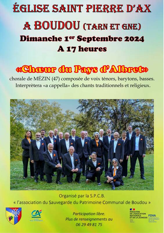 Concert du CHOEUR DU PAYS d'ALBRET