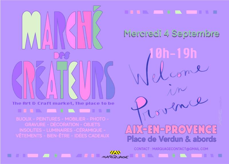 Marché de Créateurs - Aix-en-Provence - Mercredi 4 septembre