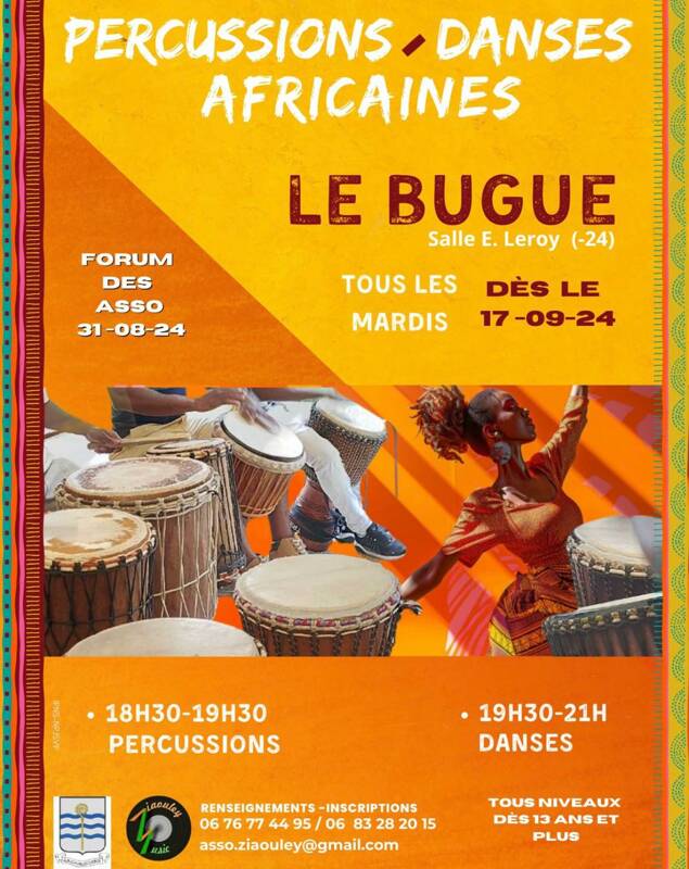 COURS PERCUSSIONS / DANSE AFRICAINE