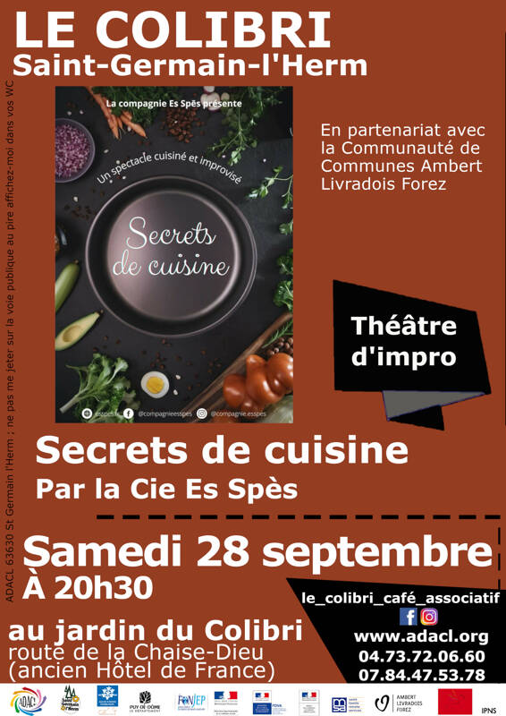 Secrets de cuisine - théâtre d'impro - par la Cie Es Spès