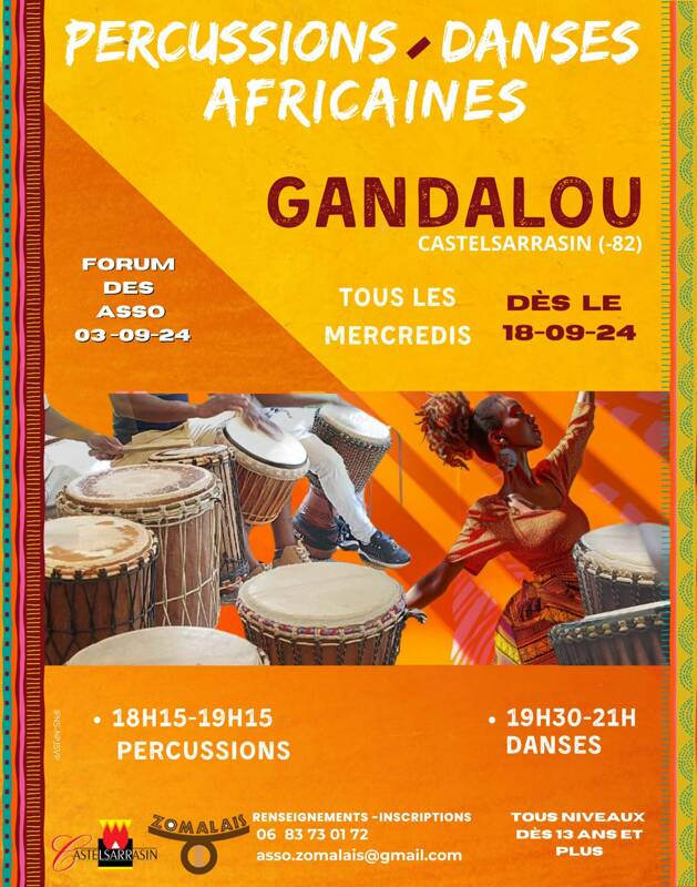 Cours de Percussions et Danses Africaines