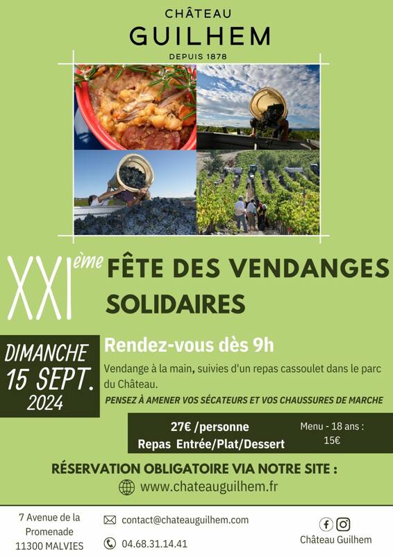 Fête des Vendanges Solidaires du Château Guilhem