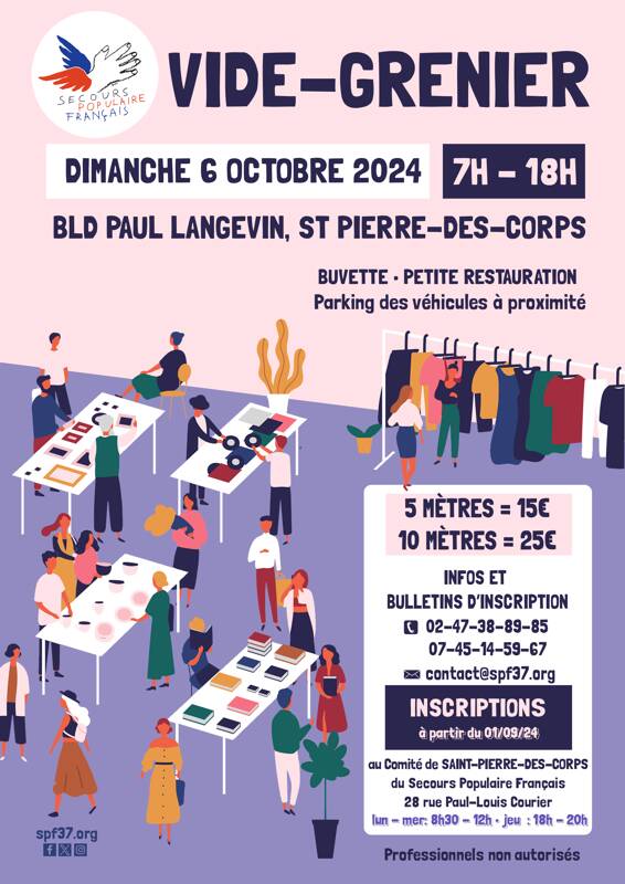 Vide-grenier à Saint Pierre-des-Corps