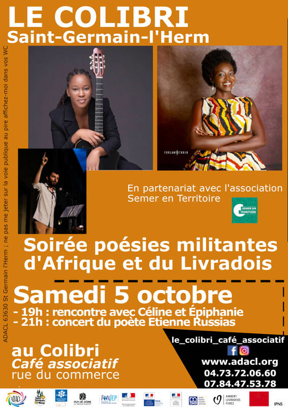 Soirée poésies militantes d'Afrique et du Livradois