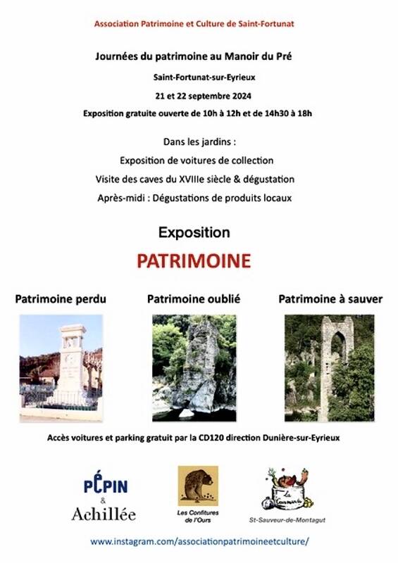 Journées du patrimoine 21&22 septembre 2024