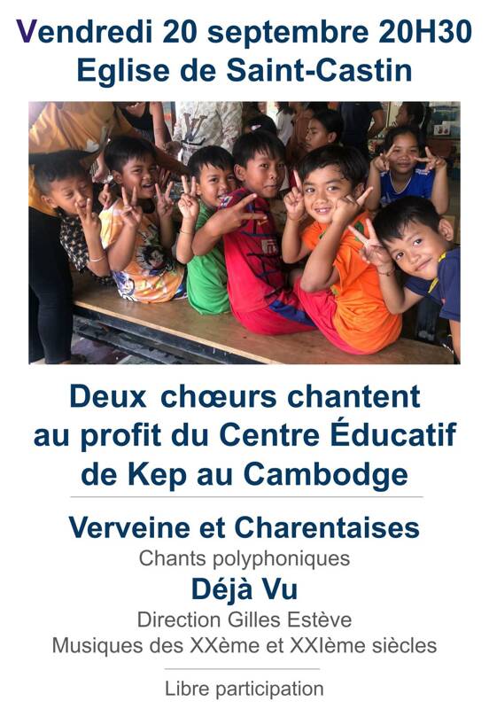 Concert vocal au profit d'enfants du Cambodge