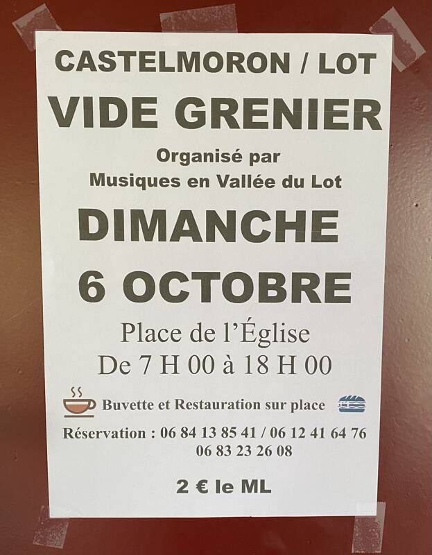 Vide Grenier organisé par musiques en vallée du lot