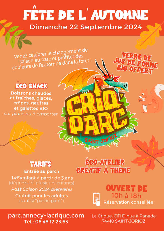 Fête de l'automne au Criq'Parc !