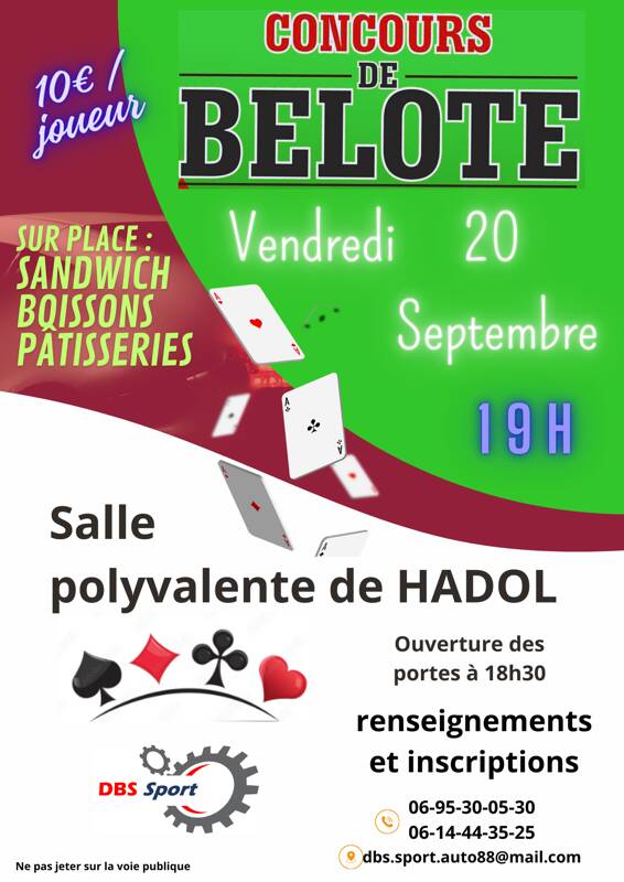 Concours de belote Hadol