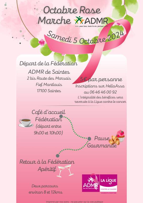 Marche Gourmande ADMR - Octobre Rose