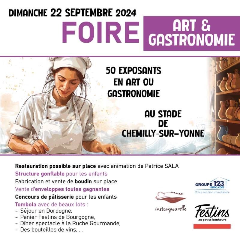 Foire Art et Gastronomie Chemilly sur Yonne