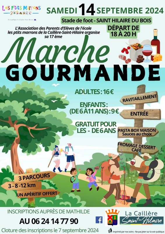 Marche gourmande Saint-Hilaire-Du-Bois 85