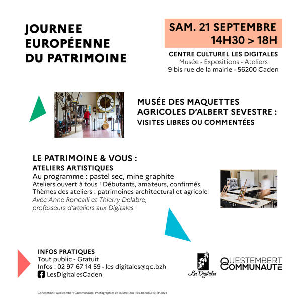 Journées européennes du patrimoine – Le patrimoine et vous : ateliers artistiques