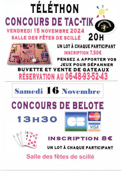 Téléthon 2024 (concours de tac-tik et concours de belote