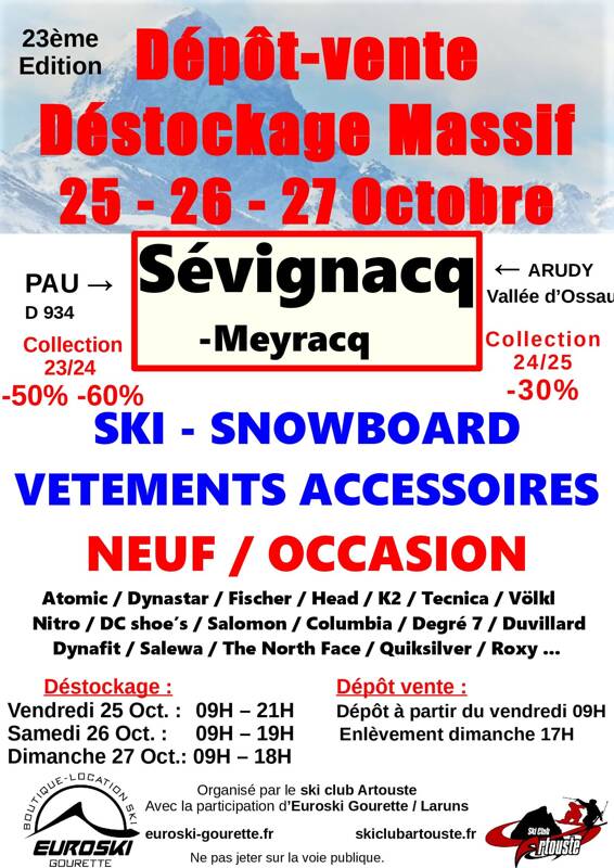 Dépôt-vente Déstockage Ski Snow Vêtements et Accessoires