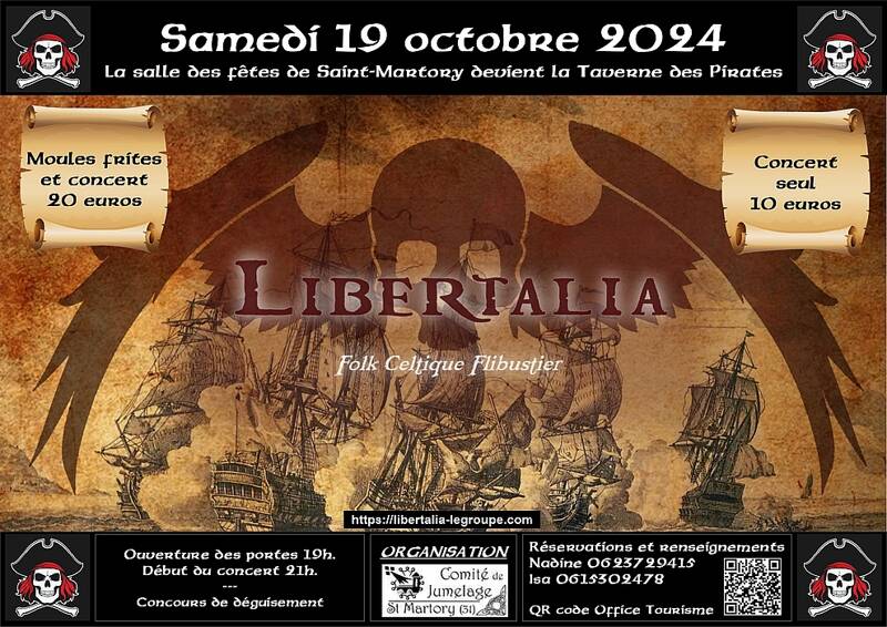 Soirée chants de marins Taverne des Pirates avec Libertalia