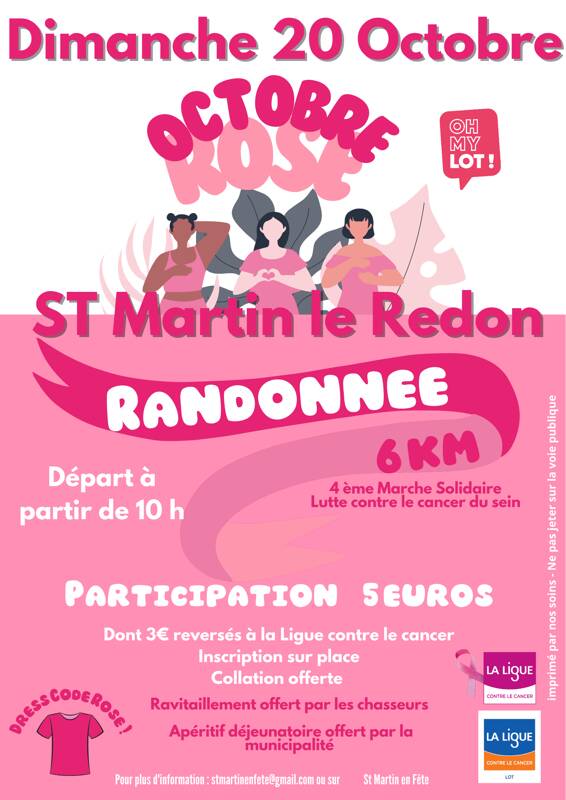 RANDONNEE SOLIDAIRE - OCTOBRE ROSE