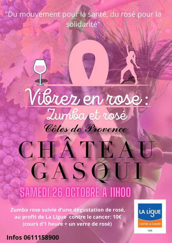 Zumba rose dans les vignes