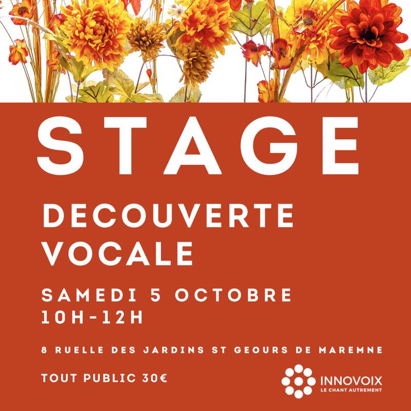 STAGE DECOUVERTE VOCALE