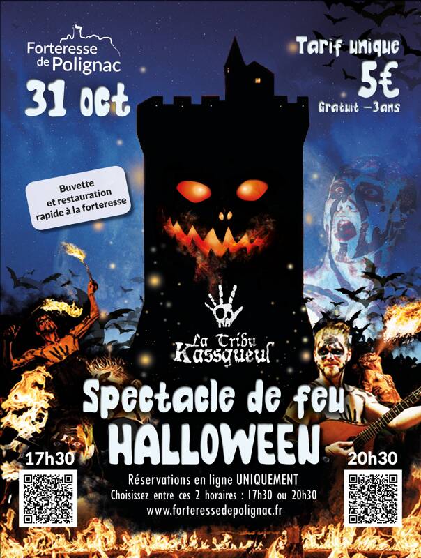 Spectacle de feu Halloween - Forteresse de Polignac