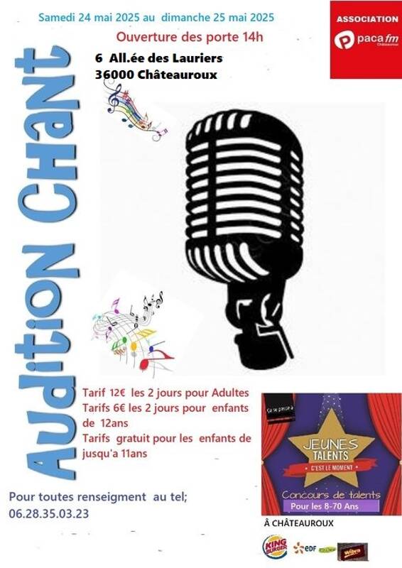 AUDITION  DE CHANT