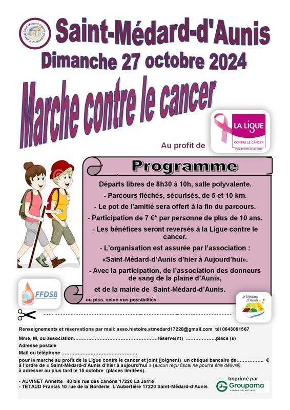 Marche contre le cancer à Saint Médard d'Aunis