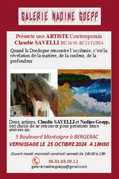 GALERIE NADINE GOEPP-EXPOSITION ART CONTEMPORAIN CLAUDIE SAVELLI