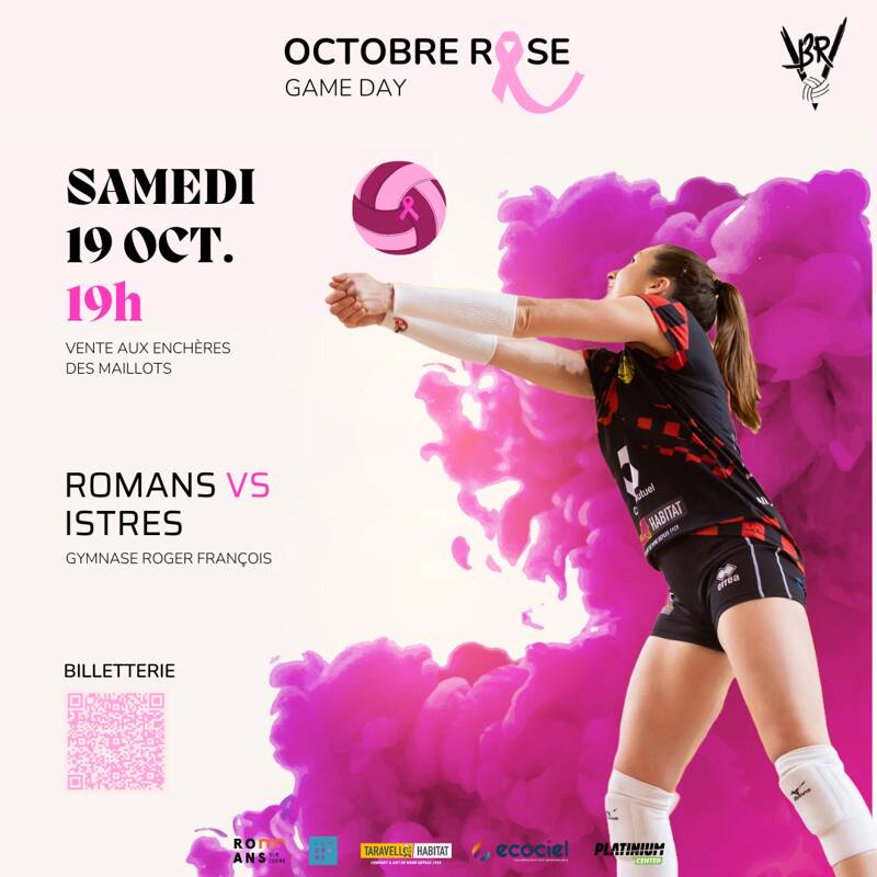 Match Volley Ball Romans vs Istres - Octobre Rose