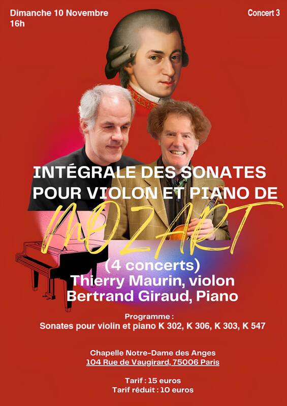 Intégrale des sonates pour violin et piano de Mozart