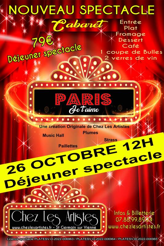 Spectacle cabaret Paris Je T'aime