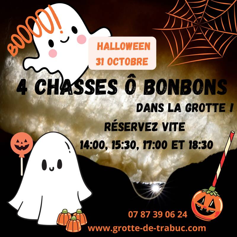 Chasse aux bonbons d'Halloween sous terre