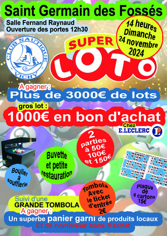 Super loto du Club Nautique de Vichy