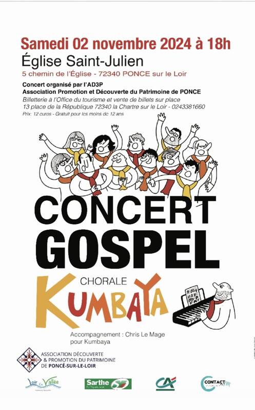 Concert Gospel à l'église de Poncé-sur-le-Loir