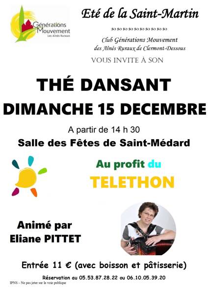 Thé dansant au profit du Téléthon