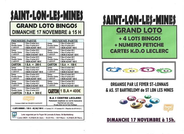 GRAND LOTO BINGOS