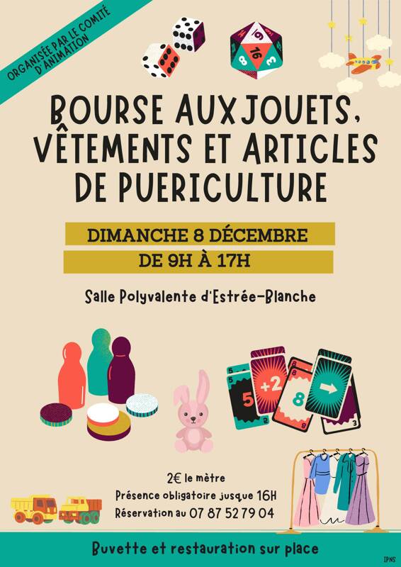 Bourse aux jouets, vêtements et articles de puériculture