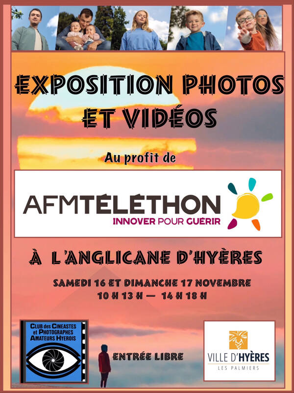 EXPOSITION PHOTOS ET VIDÉOS  au profit du TÉLÉTHON